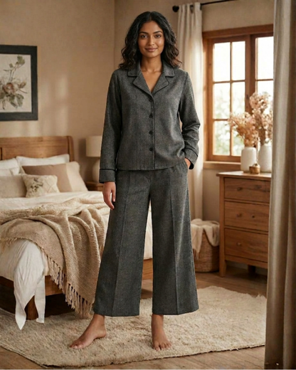 The Sierra Co-ord Set for Women | Premium Cotton Matching Set | Relaxed Fall/Winter Lounge & Travel Wear
