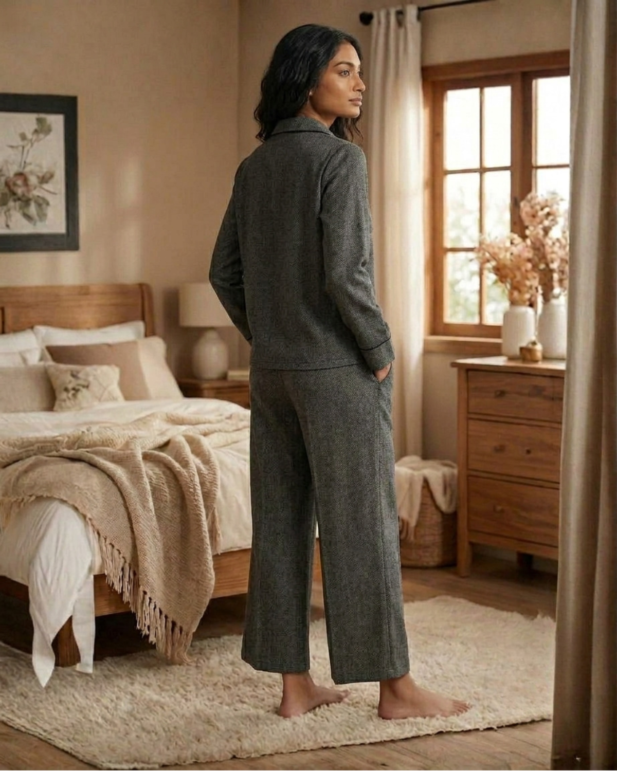 The Sierra Co-ord Set for Women | Premium Cotton Matching Set | Relaxed Fall/Winter Lounge & Travel Wear