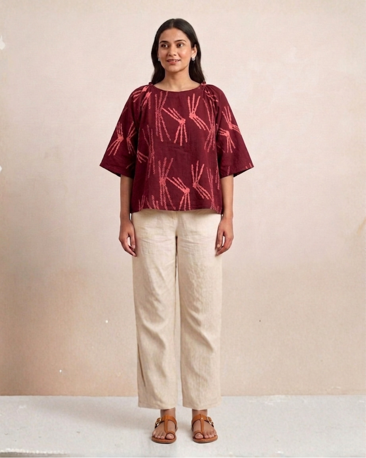 The Gracia Freesize Cotton Top for Women | Minimalist Blouse | Breathable Casual Luxury